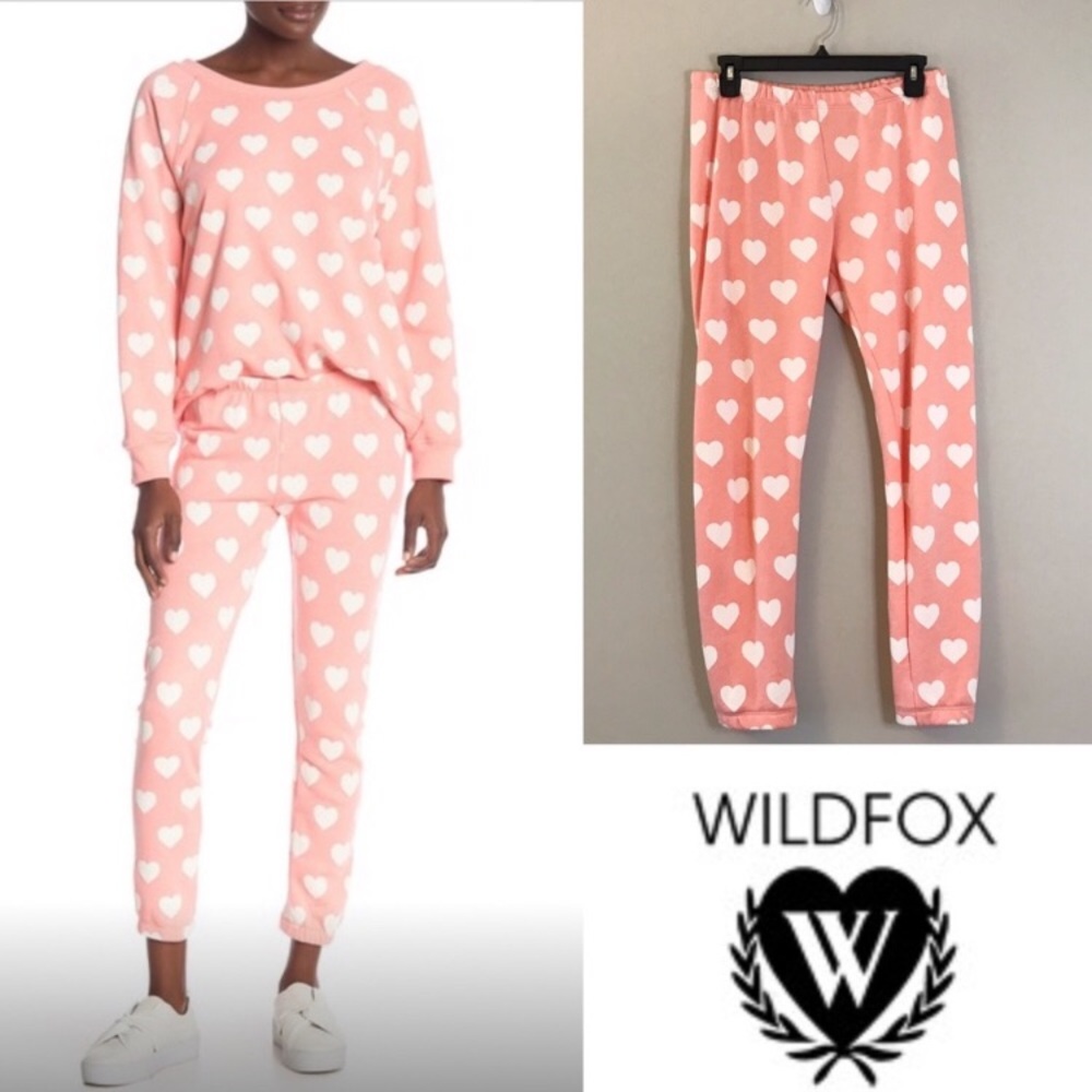 Wildfox RARE heart print sweatpants